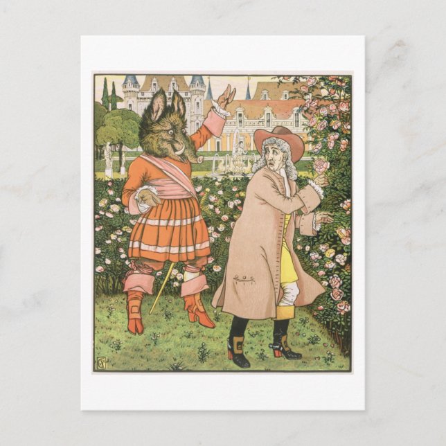 Illustration from Beauty and the Beast, 1901 (colo Postcard (Front)