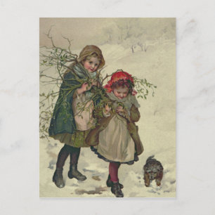 Illustration from Christmas Tree Fairy, pub. 1886 Holiday Postcard