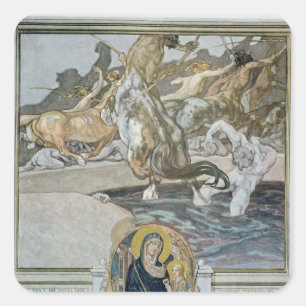 Illustration from Dante's 'Divine Comedy' Square Sticker
