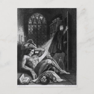 Illustration from 'Frankenstein' Postcard