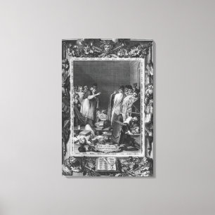 Illustration from 'Le Lutrin' by Nicolas Canvas Print