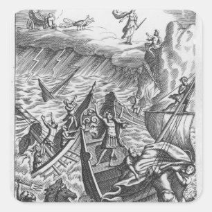 Illustration from 'The Aeneid' by Virgil Square Sticker