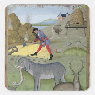 Illustration from the 'Book of Simple Square Sticker