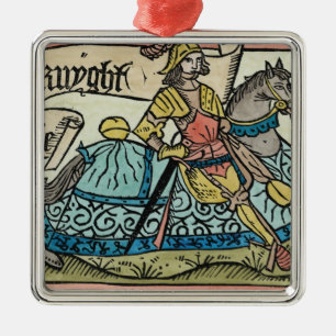 Illustration from 'The Canterbury Tales' Metal Tree Decoration