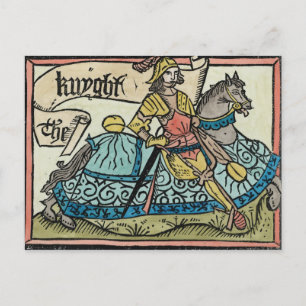 Illustration from 'The Canterbury Tales' Postcard