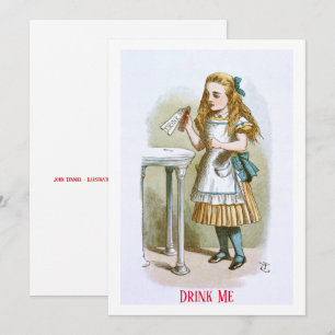 Illustration from The Nursery Alice  - Drink Me Card