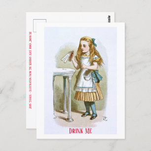 Illustration from The Nursery Alice  - Drink Me Postcard