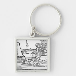 Illustration from 'The Voyage of St. Brendan' Key Ring