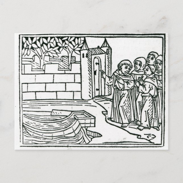 Illustration from 'The Voyage of St. Brendan' Postcard (Front)