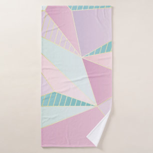 (illustration) gold line background, abstract arti bath towel