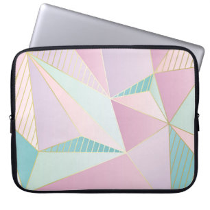 (illustration) gold line background, abstract arti laptop sleeve