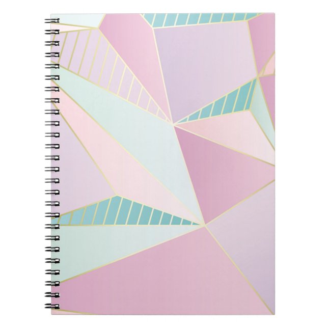 (illustration) gold line background, abstract arti notebook (Front)