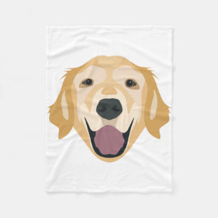 Illustration Golden Retriever Fleece Blanket