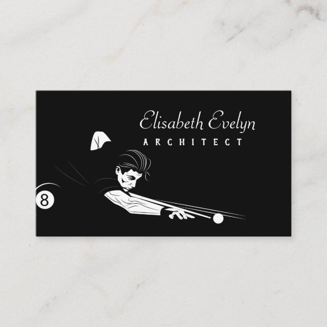 illustration in black and white business card (Front)