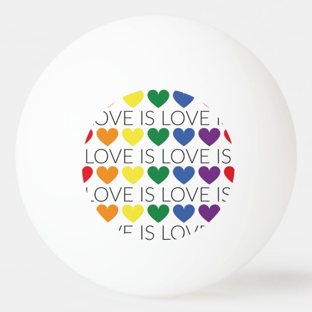 Illustration LGBT love is love Ping Pong Ball (Front)