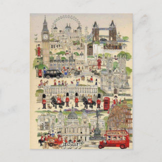 Illustration Londres Postcard