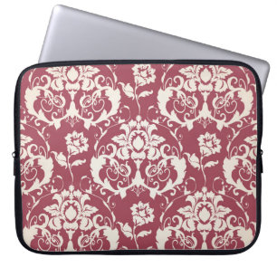 Illustration. Luxury texture. Baroque, Damask seam Laptop Sleeve