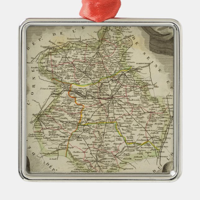 Illustration maps metal tree decoration (Front)