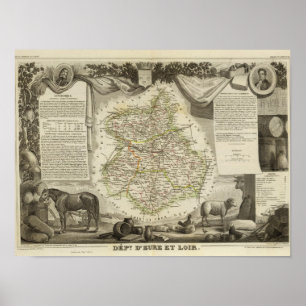 Illustration maps poster