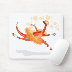 Illustration Of A Ballerina Dancing Raptor. 2 Mouse Mat