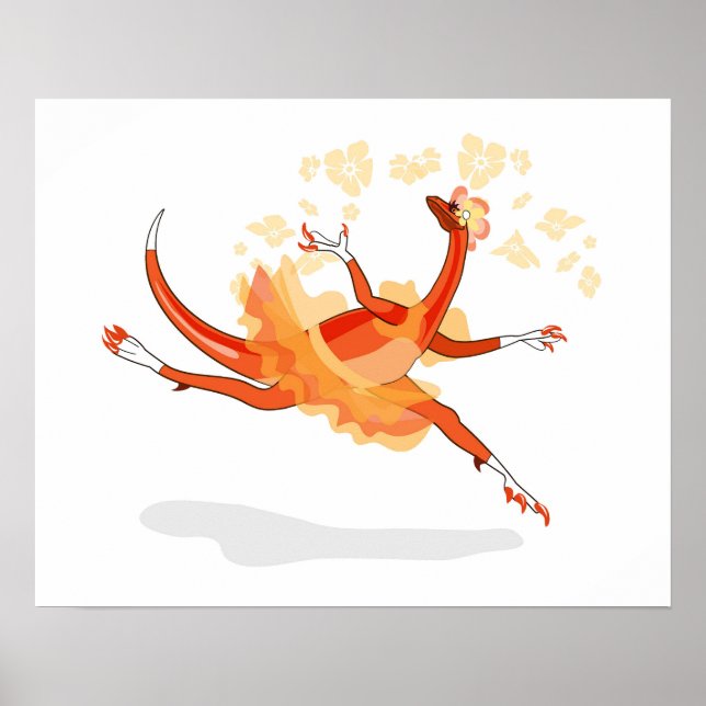 Illustration Of A Ballerina Dancing Raptor. 2 Poster (Front)