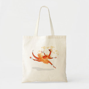 Illustration Of A Ballerina Dancing Raptor. 2 Tote Bag