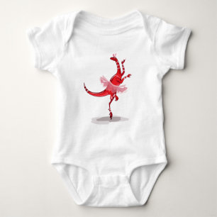 Illustration Of A Ballerina Dancing Raptor. Baby Bodysuit