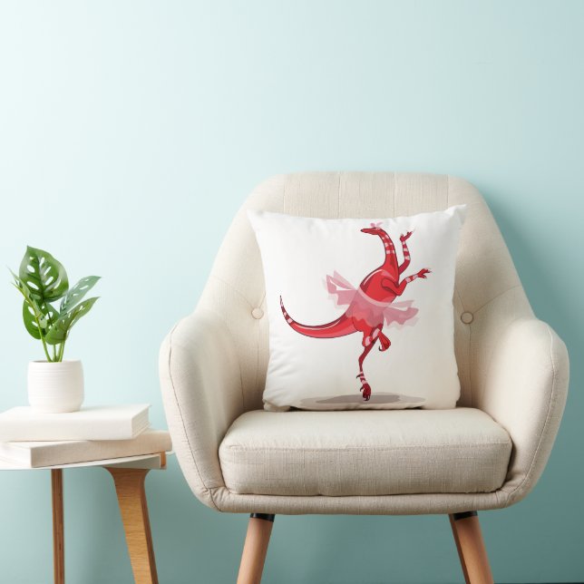 Illustration Of A Ballerina Dancing Raptor. Cushion (Chair)