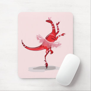 Illustration Of A Ballerina Dancing Raptor. Mouse Mat