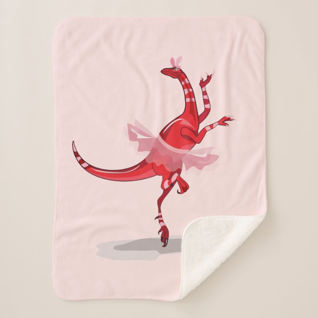 Illustration Of A Ballerina Dancing Raptor. Sherpa Blanket (Front)