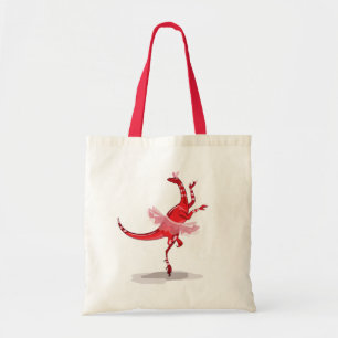Illustration Of A Ballerina Dancing Raptor. Tote Bag