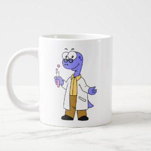 Illustration Of A Brontosaurus Chemist. Large Coffee Mug