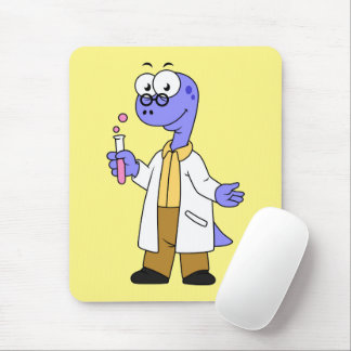 Illustration Of A Brontosaurus Chemist. Mouse Mat