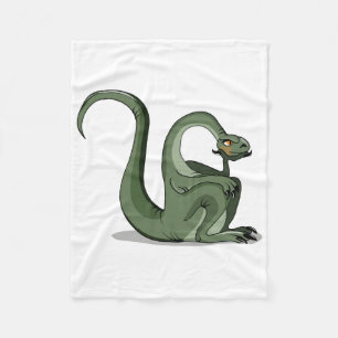 Illustration Of A Cartoon Brontosaurus Thinking. Fleece Blanket