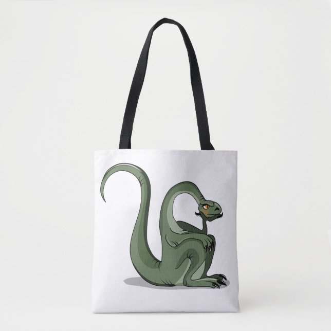 Illustration Of A Cartoon Brontosaurus Thinking. Tote Bag (Front)