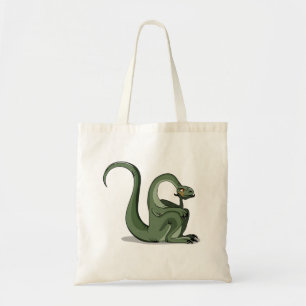 Illustration Of A Cartoon Brontosaurus Thinking. Tote Bag
