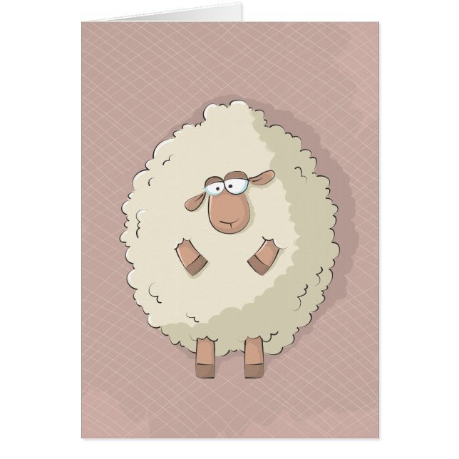 Illustration of a cute and funny giant sheep (Front)
