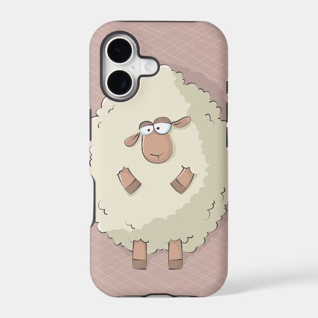 Illustration of a cute and funny giant sheep (Back)