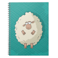 Illustration of a cute and funny giant sheep