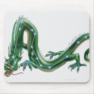 Illustration of a dragon with the Dragon (Draco) Mouse Mat