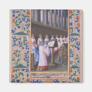 Illustration of a funeral service magnet