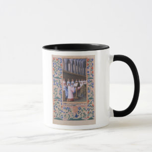 Illustration of a funeral service mug