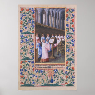 Illustration of a funeral service poster