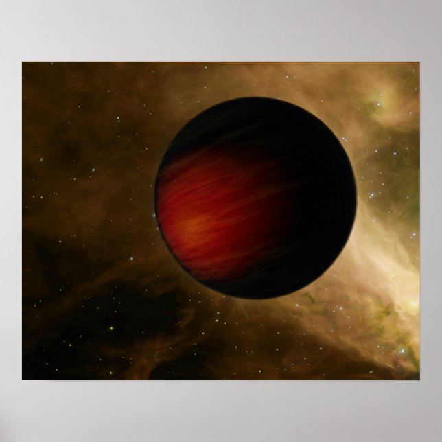 Illustration of a hot Jupiter called HD 149026b Poster (Front)