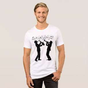 Illustration of a Jazz Musician Tri-Blend Shirt
