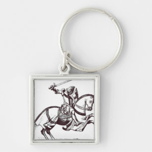 Illustration of a Knight Templar Key Ring