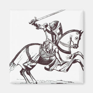 Illustration of a Knight Templar Magnet