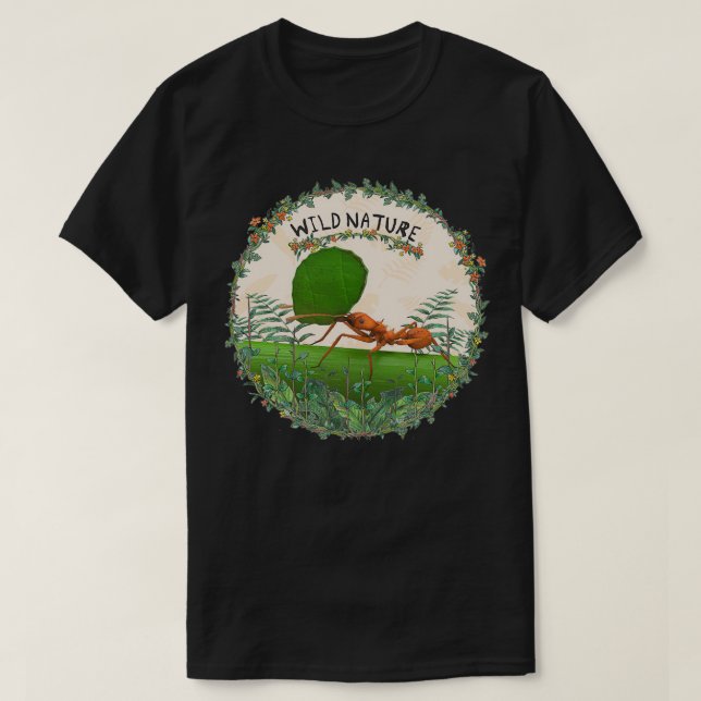 Illustration of a leaf cutting Ant T-Shirt (Design Front)