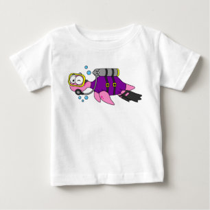 Illustration Of A Loch Ness Monster Scuba Diver. Baby T-Shirt