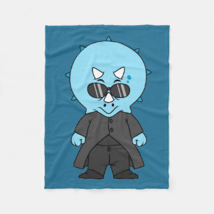 Illustration Of A Matrix Triceratops. Fleece Blanket
